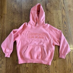 Fear of God Essentials Pink Hoodie